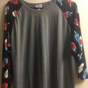 XL Americana Bomb POP Randy Tee Lularoe